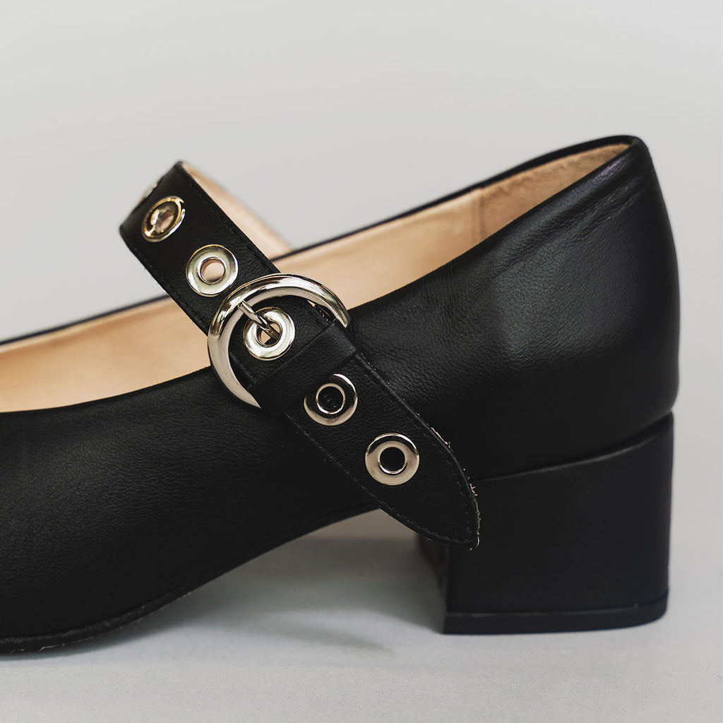 The BLVD Heeled Mary Jane Black