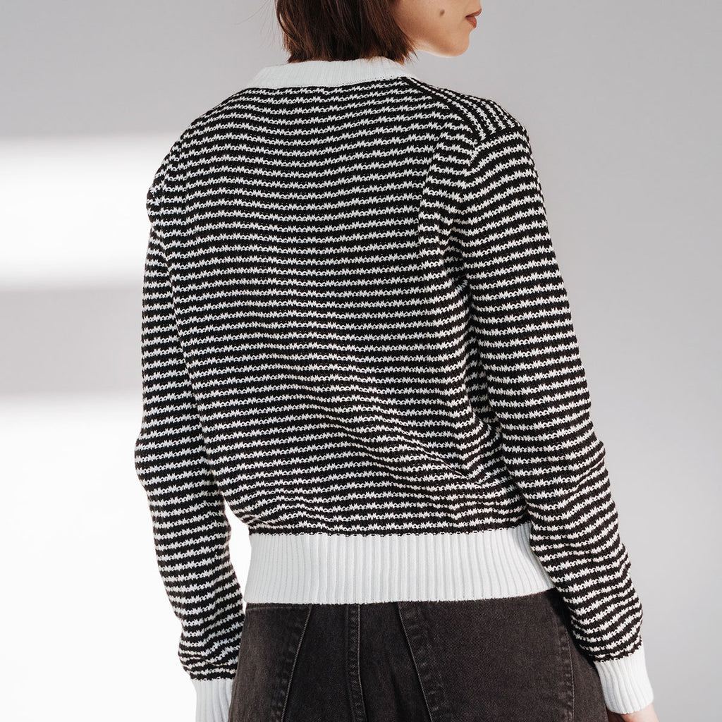 The Core Crewneck Black Stripe