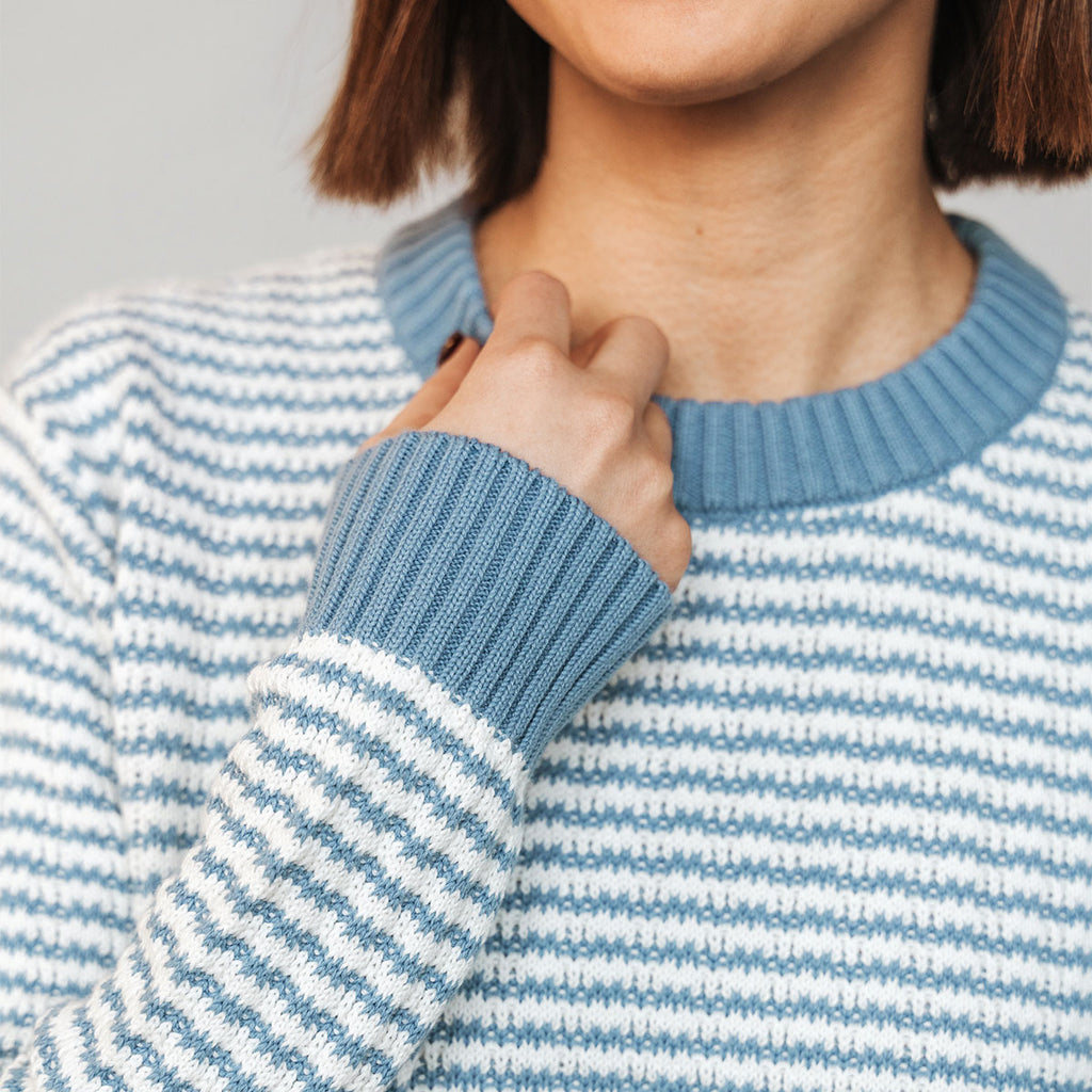 The Core Crewneck Sea Breeze Stripe