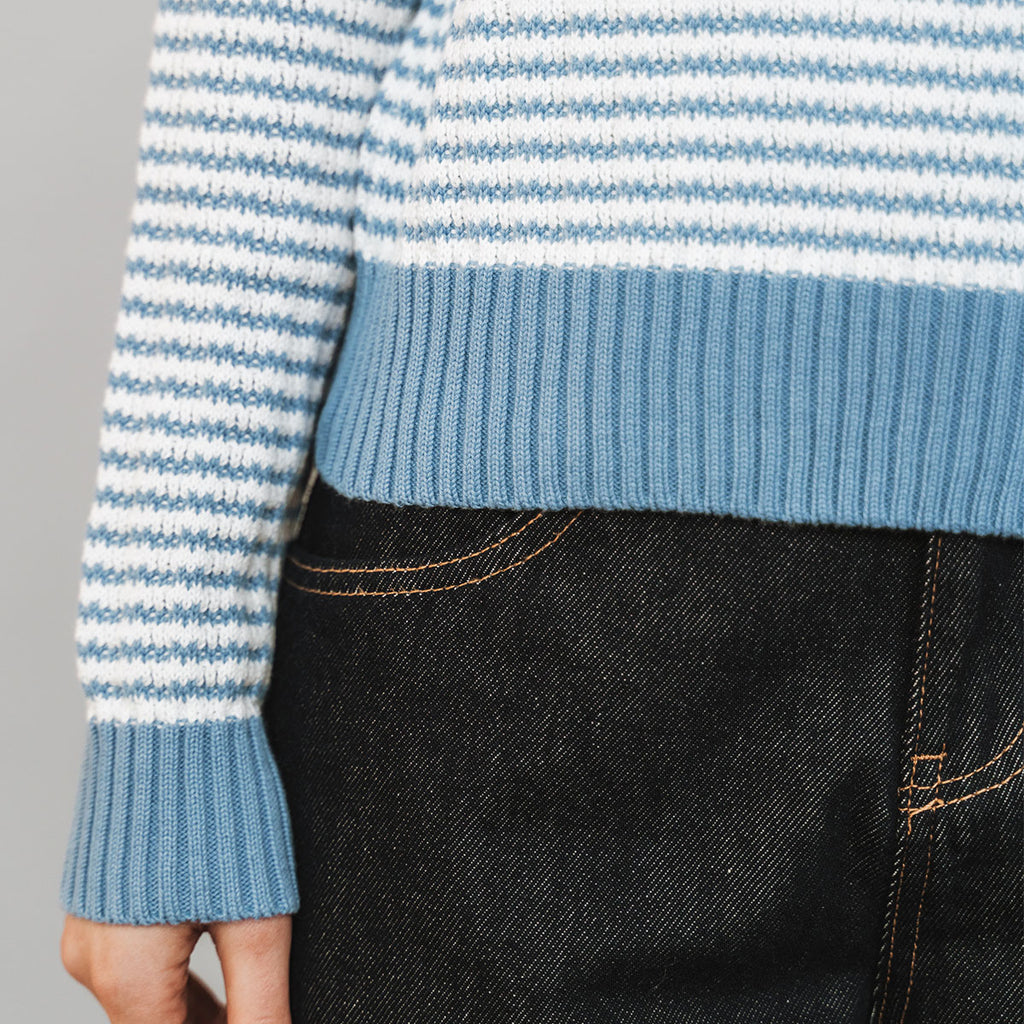 The Core Crewneck Sea Breeze Stripe