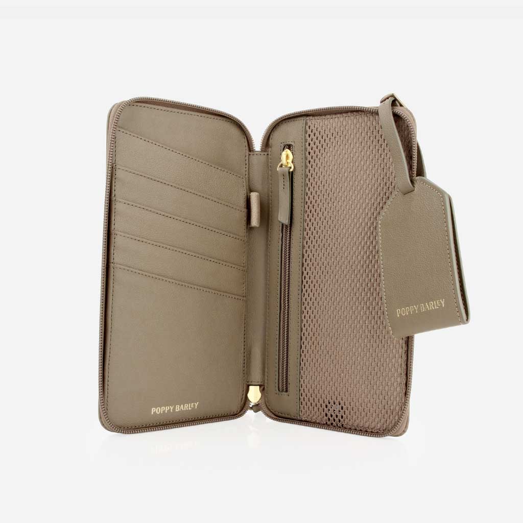 The Four Person Passport holder & Slim Luggage Tag Set Truffle