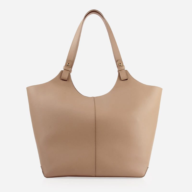 The Lisboa Tote + Laptop Sleeve Set Biscotti