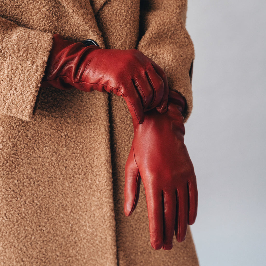 The Sleek Leather Glove Merlot