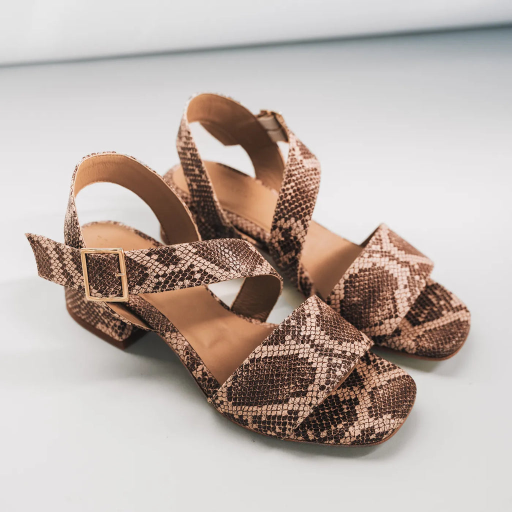 The Soirée Heeled Sandal Desert Snake