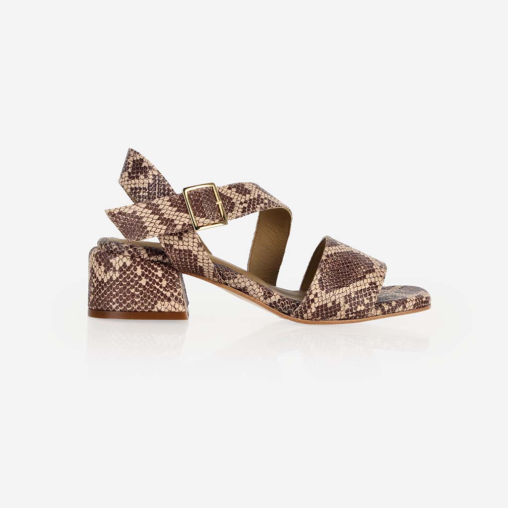The Soirée Heeled Sandal Desert Snake