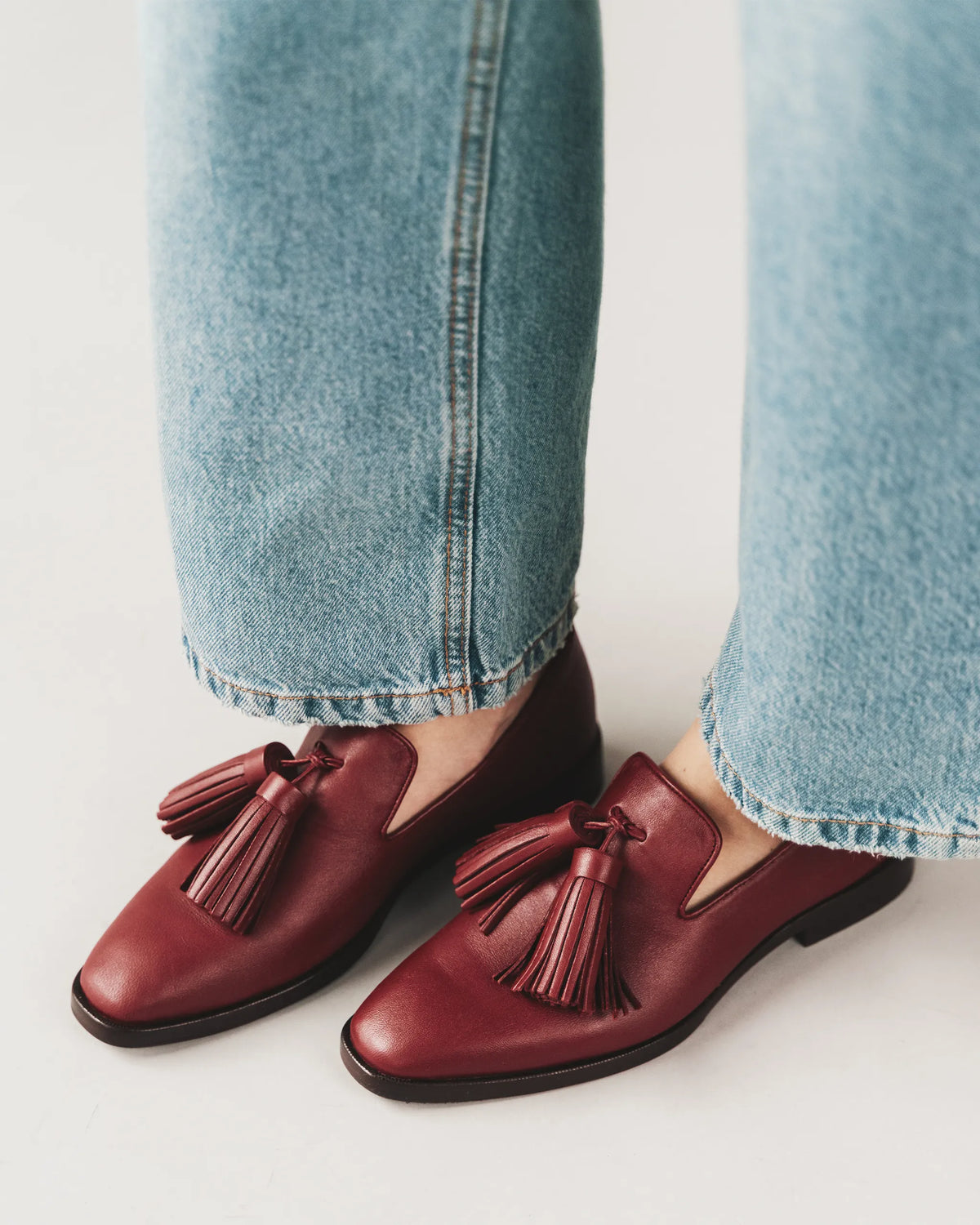 The Tassel Daily Loafer Resort Red