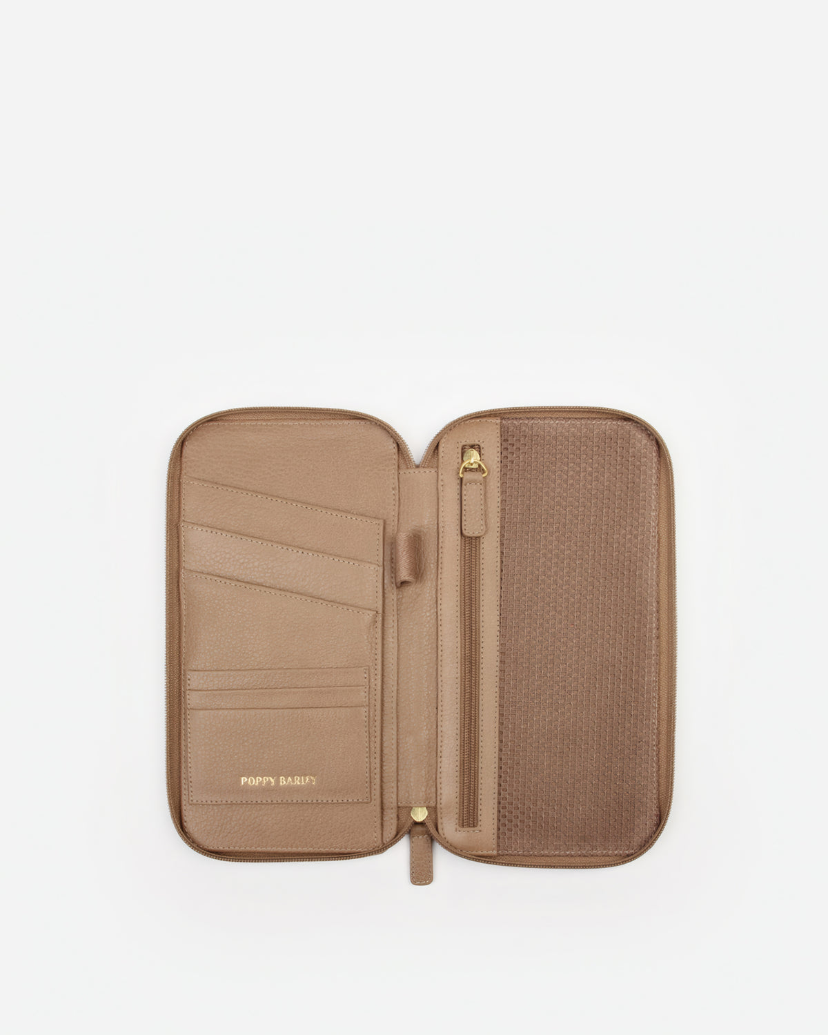 The Flying Solo Passport Holder Biscotti Micro Pebble