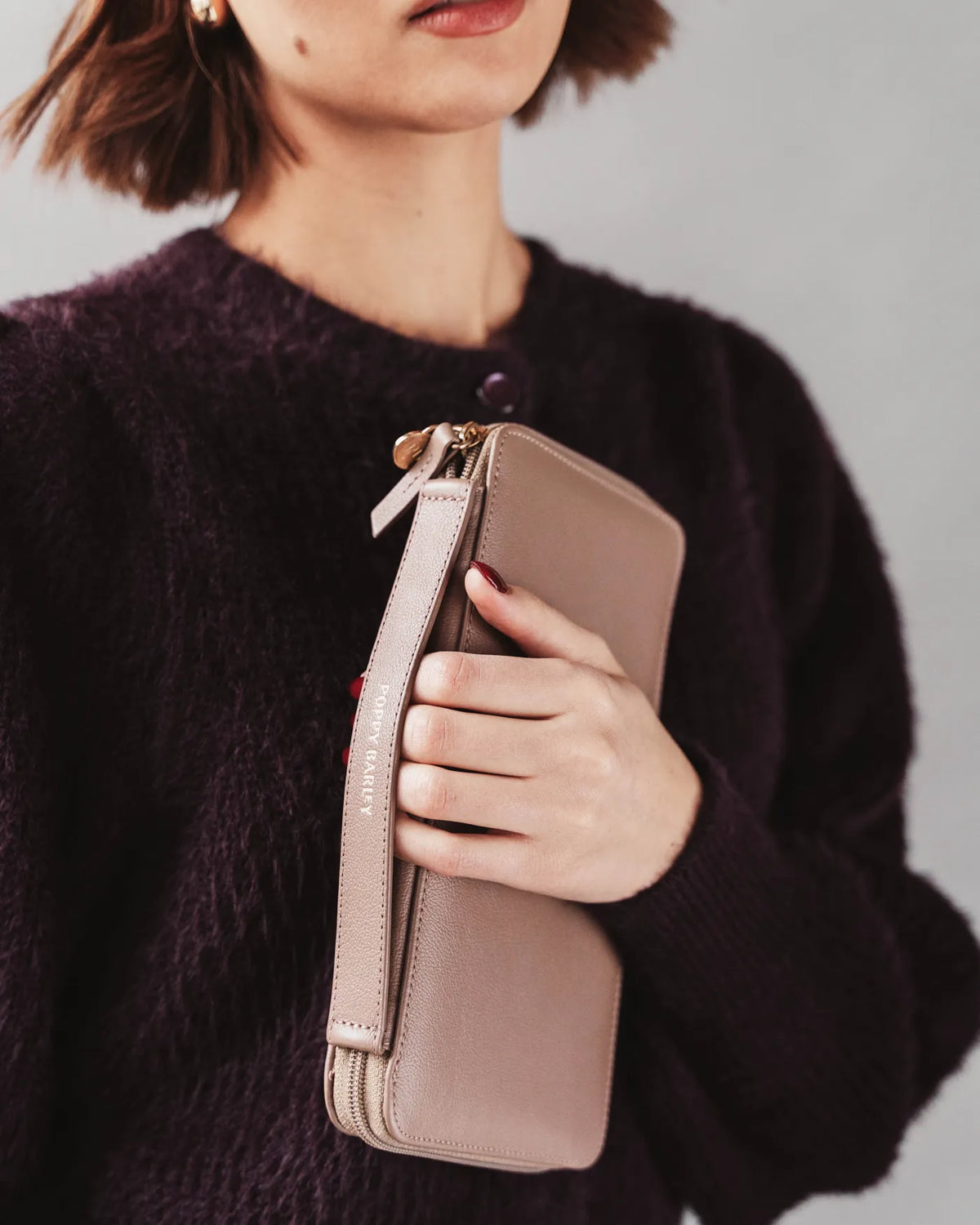 The Flying Solo Passport Holder Biscotti Micro Pebble