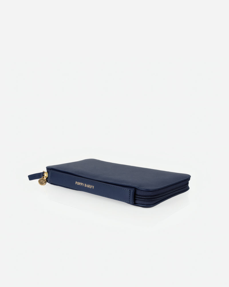 The Flying Solo Passport holder & Slim Luggage Tag Set Pacific & Champagne