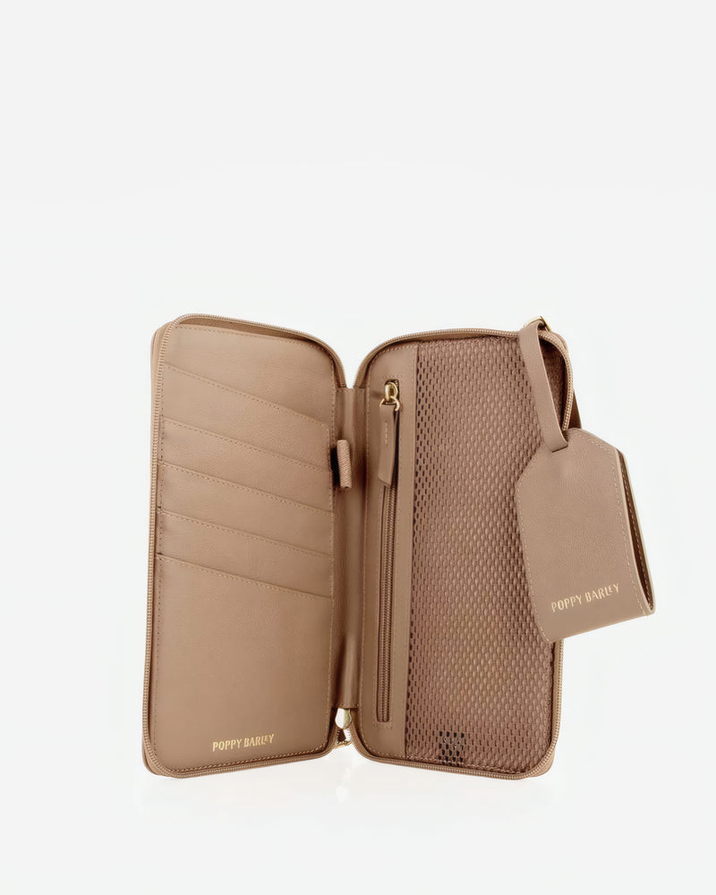 The Four Person Passport holder & Slim Luggage Tag Set Biscotti