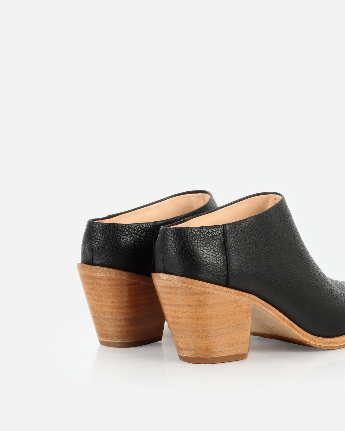 The Heeled Mule Black Pebble