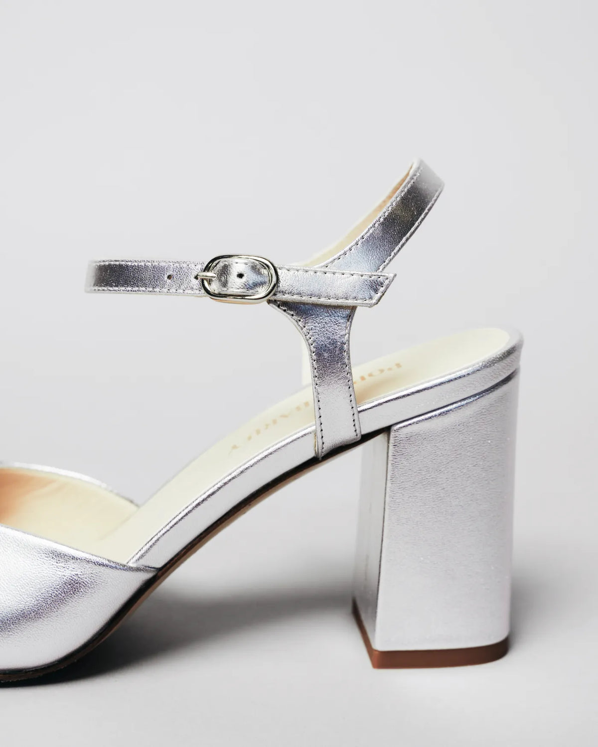 The Monica Heeled Sandal Silver