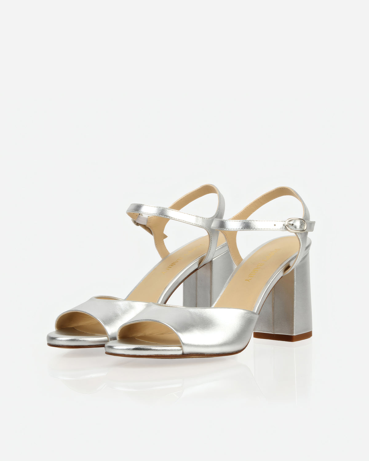 The Monica Heeled Sandal Silver