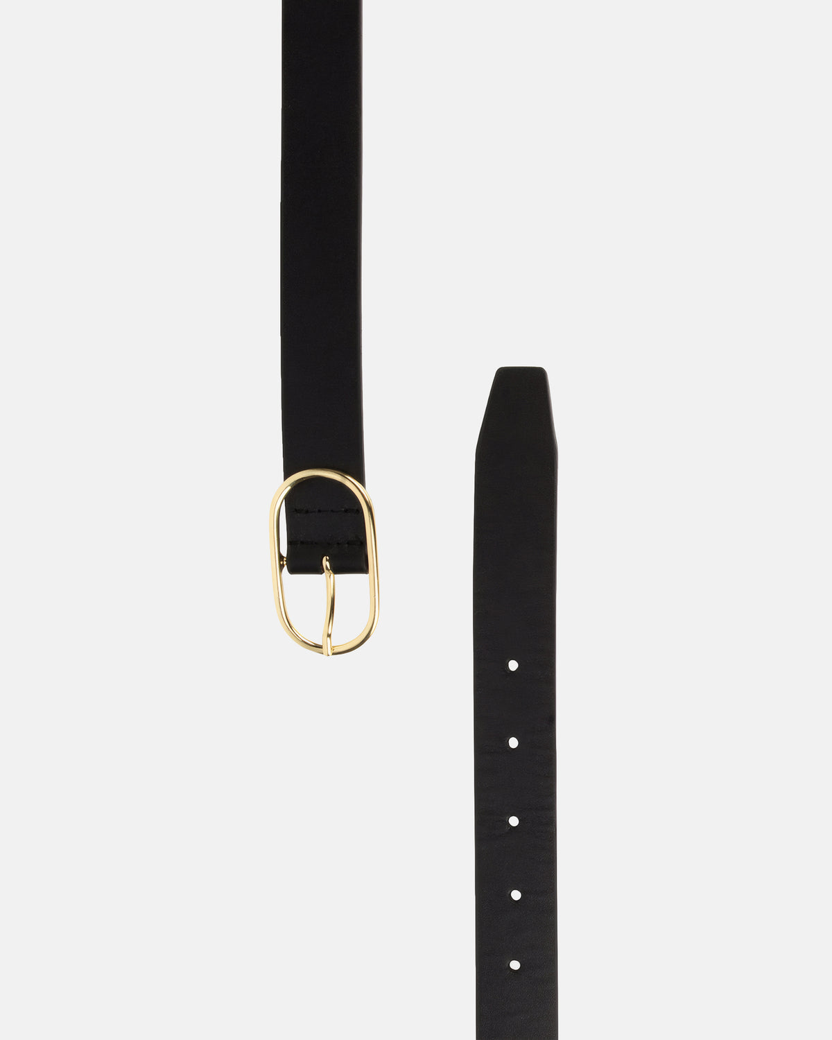 The Sleek Belt Gold Black