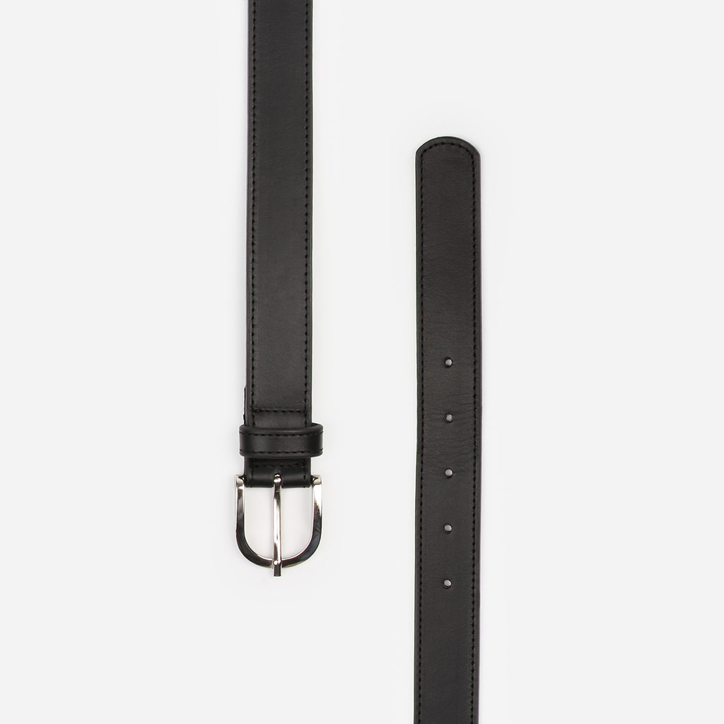 The Accent Belt Silver Black
