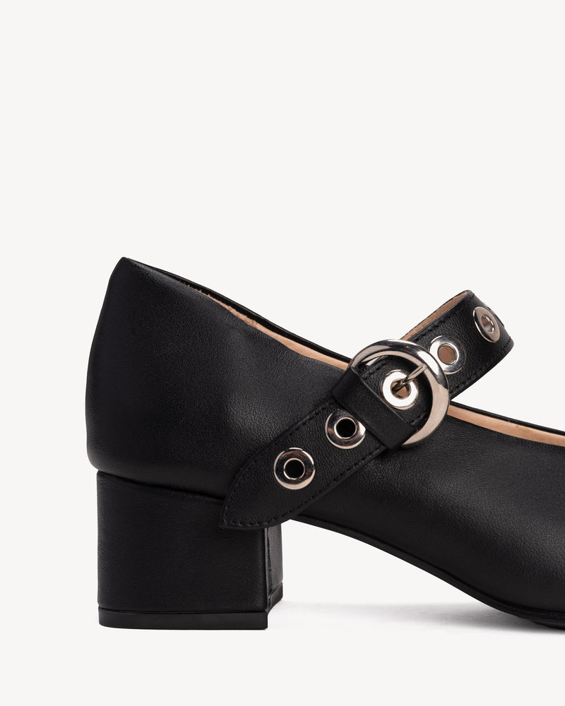 The BLVD Heeled Mary Jane Black