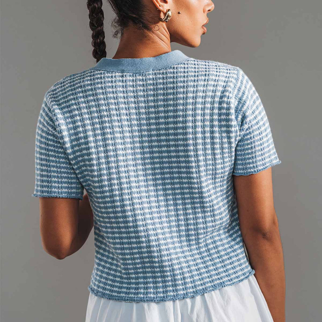 The Beach House Cardigan Sea Breeze Stripe