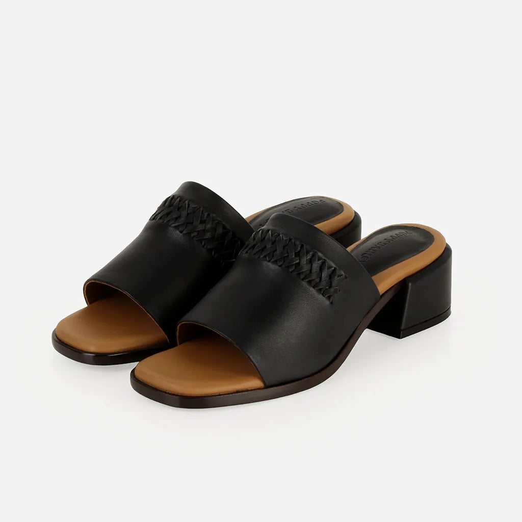 The Bohème Heeled Sandal Black