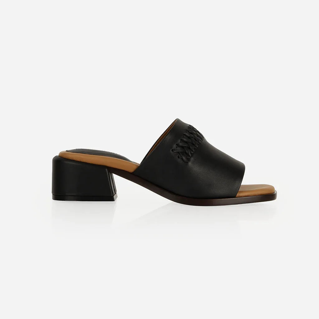 The Bohème Heeled Sandal Black