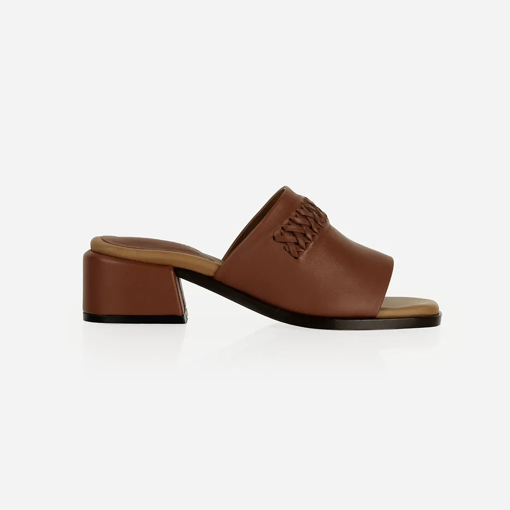 The Bohème Heeled Sandal Hazelnut