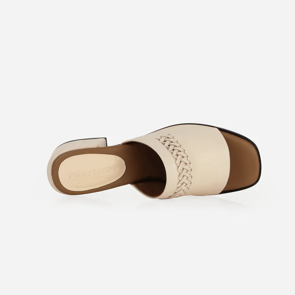 The Bohème Heeled Sandal Oat Milk