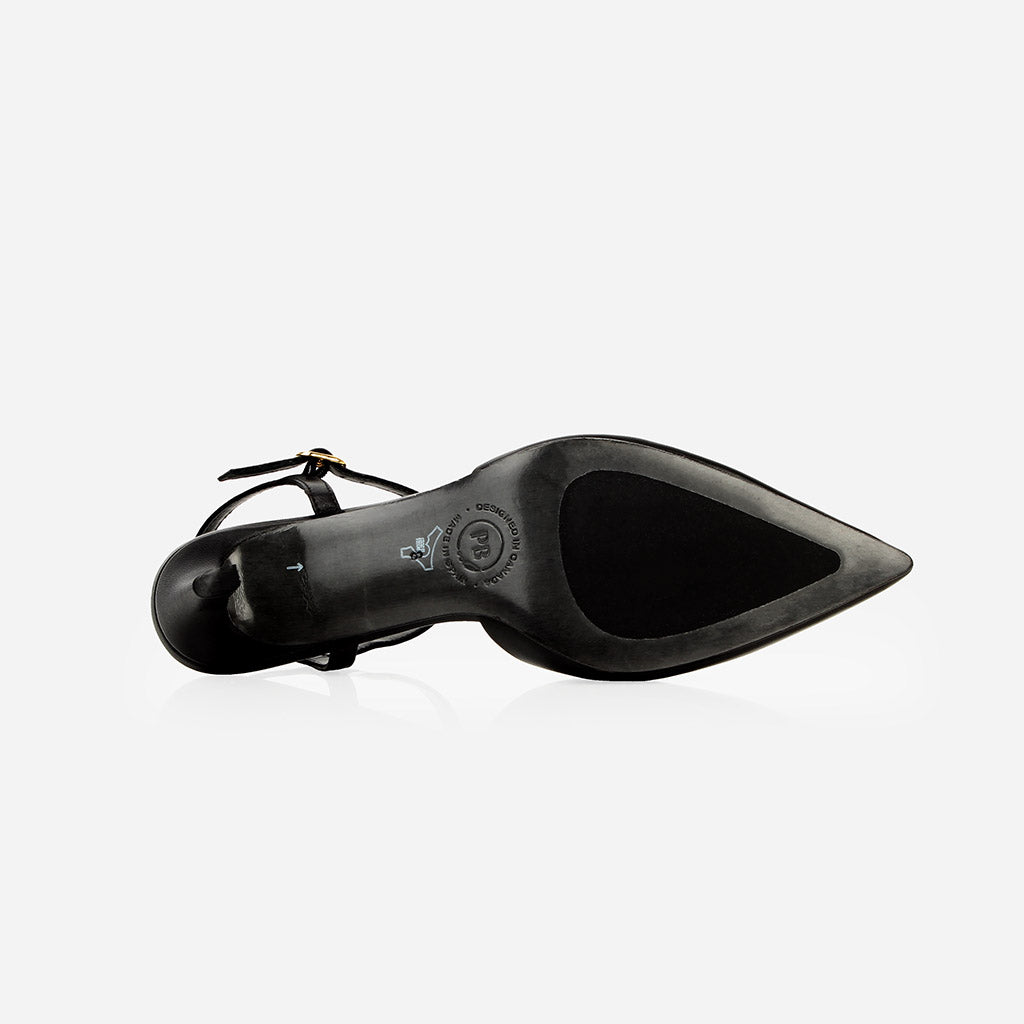 The Claire Kitten Heel Black