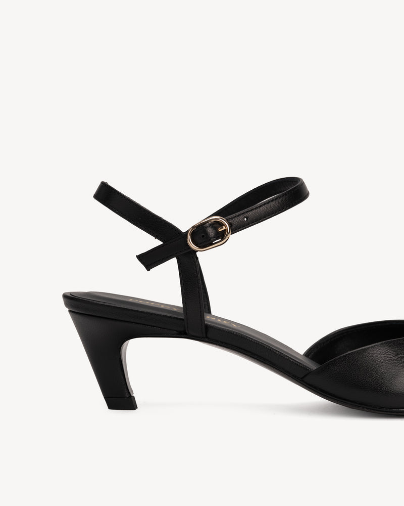 The Claire Kitten Heel Black
