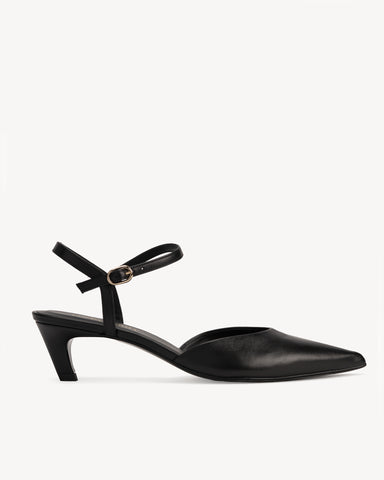 The Claire Kitten Heel Black
