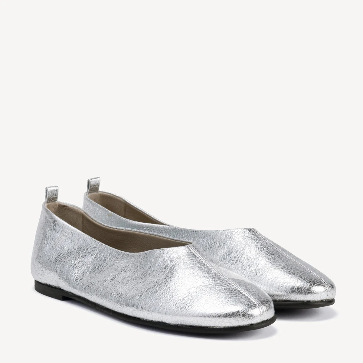The Contemporary Ballet Flat Silver