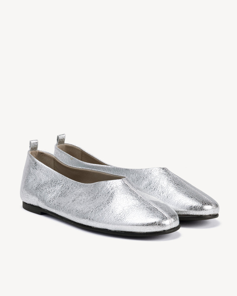 The Contemporary Ballet Flat Silver
