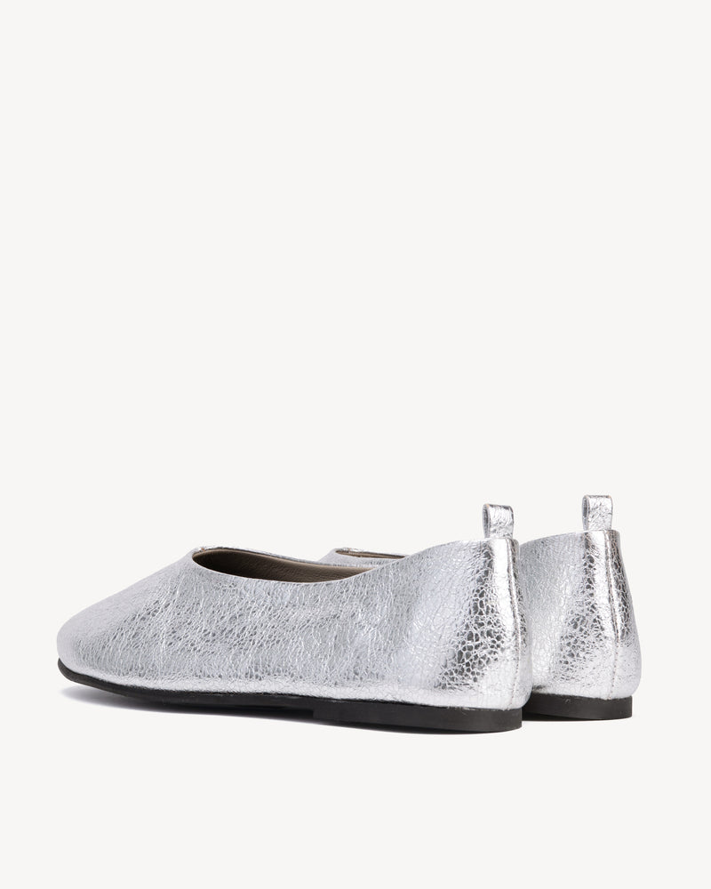 The Contemporary Ballet Flat Silver