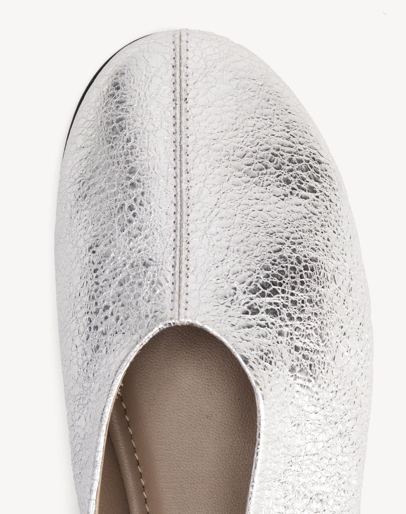 The Contemporary Ballet Flat Silver