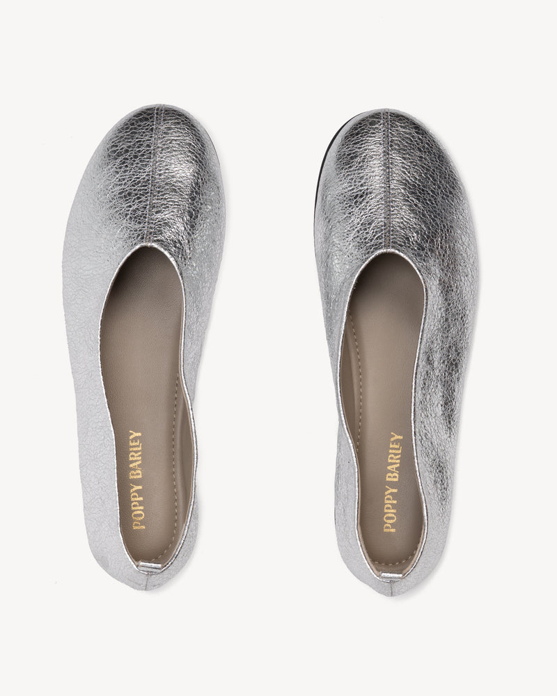 The Contemporary Ballet Flat Silver