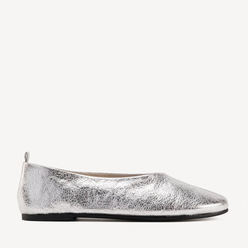 The Contemporary Ballet Flat Silver