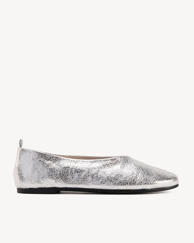 The Contemporary Ballet Flat Silver