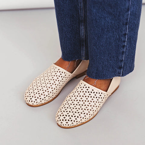 The At-Leisure Slip-On 2.0 Perforated Oat Milk