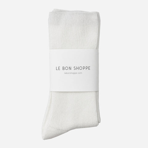 Le Bon Shoppe Trouser Socks White