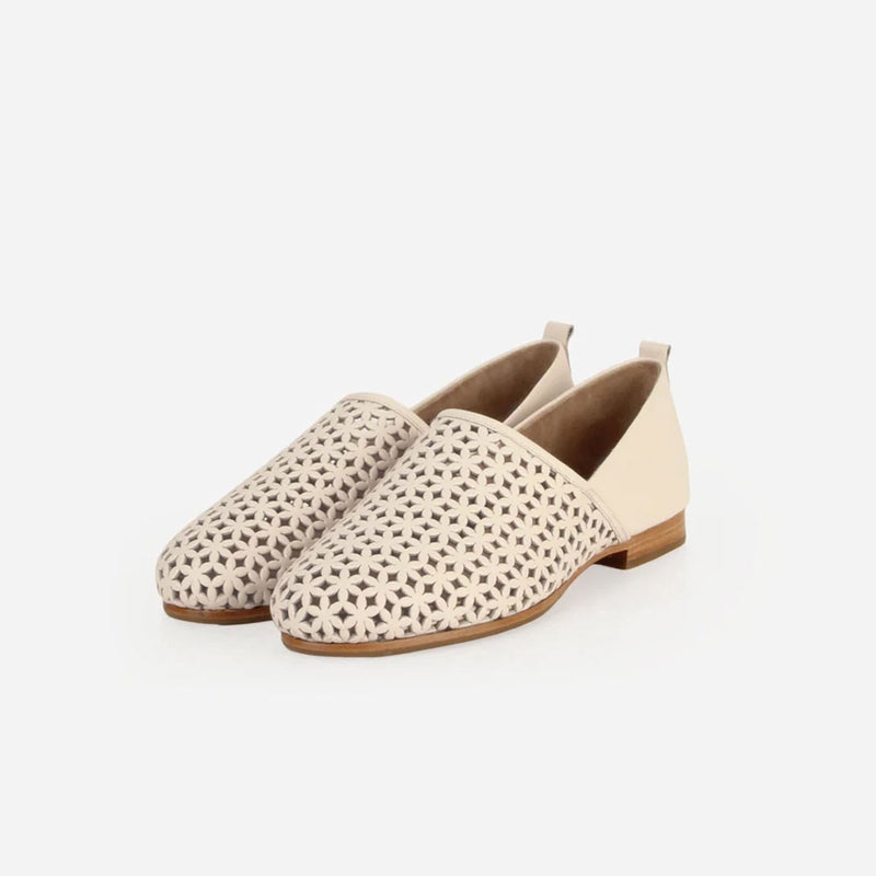 The At-Leisure Slip-On 2.0 Perforated Oat Milk