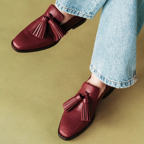 The Tassel Daily Loafer Resort Red