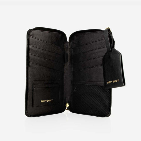 The Six Person Passport holder & Slim Luggage Tag Set Black