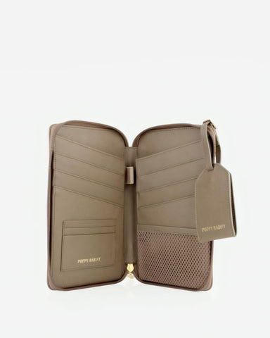 The Six Person Passport holder & Slim Luggage Tag Set Truffle