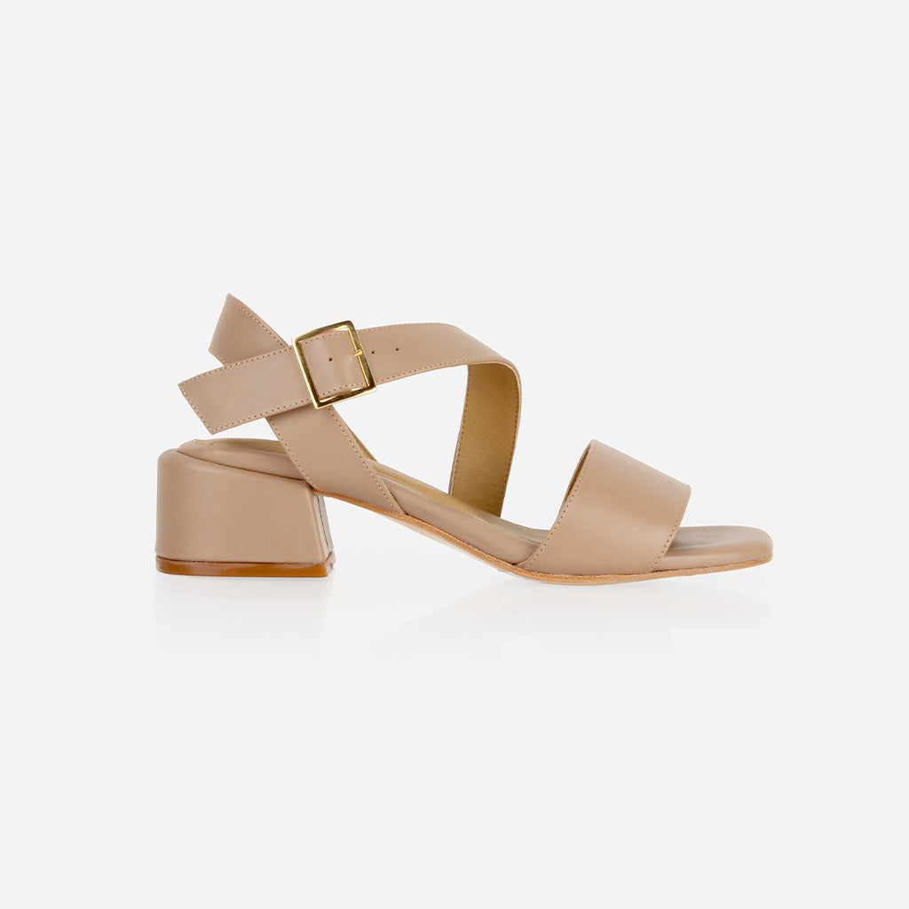 The Soirée Heeled Sandal Biscotti