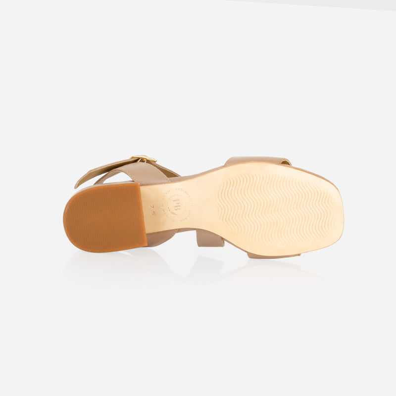 The Soirée Heeled Sandal Biscotti