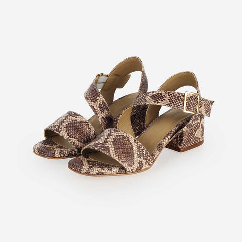 The Soirée Heeled Sandal Desert Snake