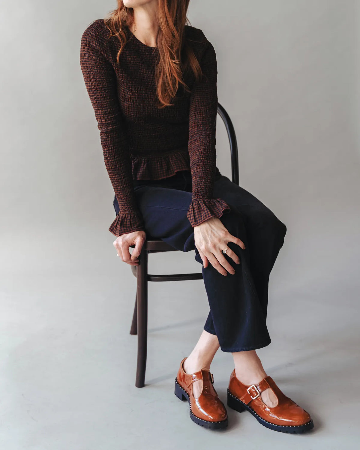 The Academy Mary Jane Riding Brown