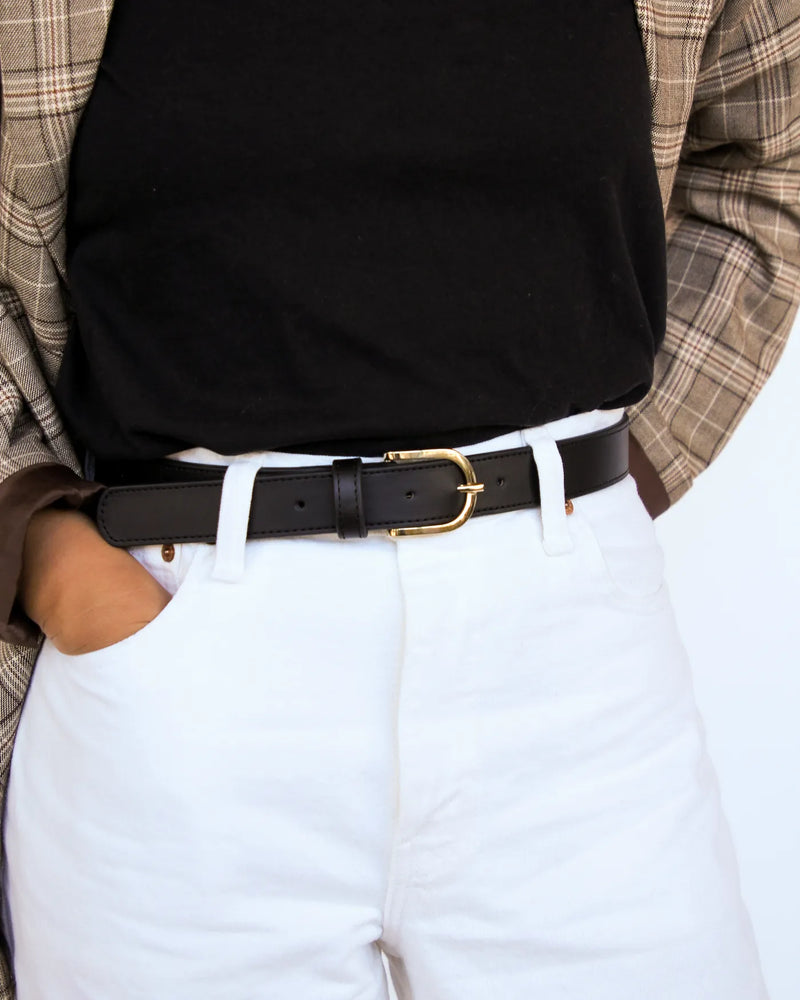The Accent Belt Gold Black