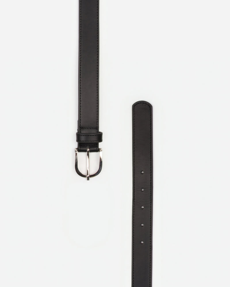 The Accent Belt Silver Black