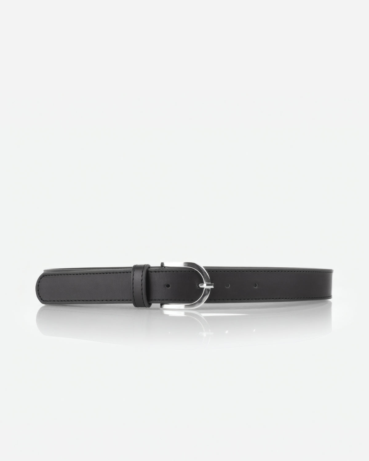 The Accent Belt Silver Black