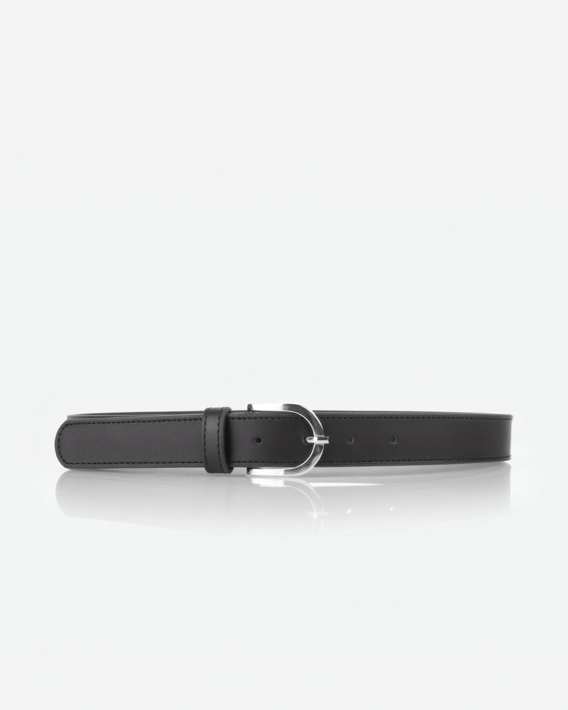 The Accent Belt Silver Black
