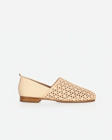 The At-Leisure Slip-On 2.0 Perforated Oat Milk